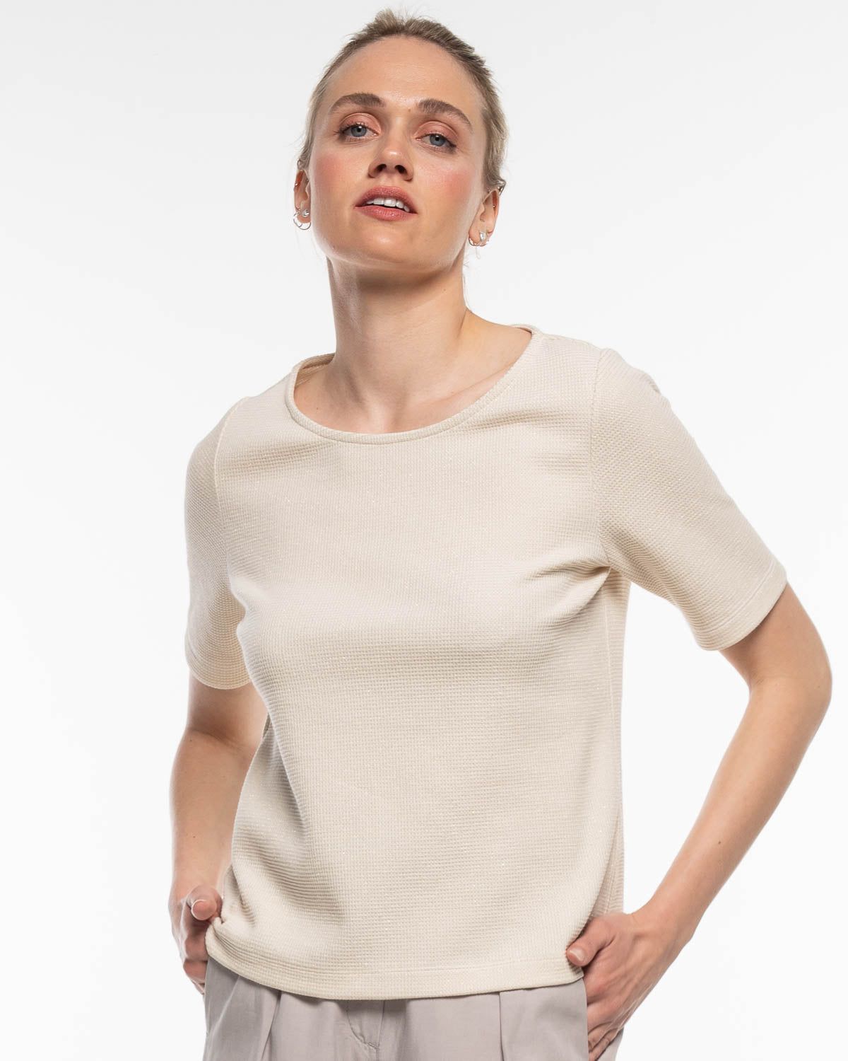 Glitzer-Shirt in Nature – Detailansicht #farbe_nature.