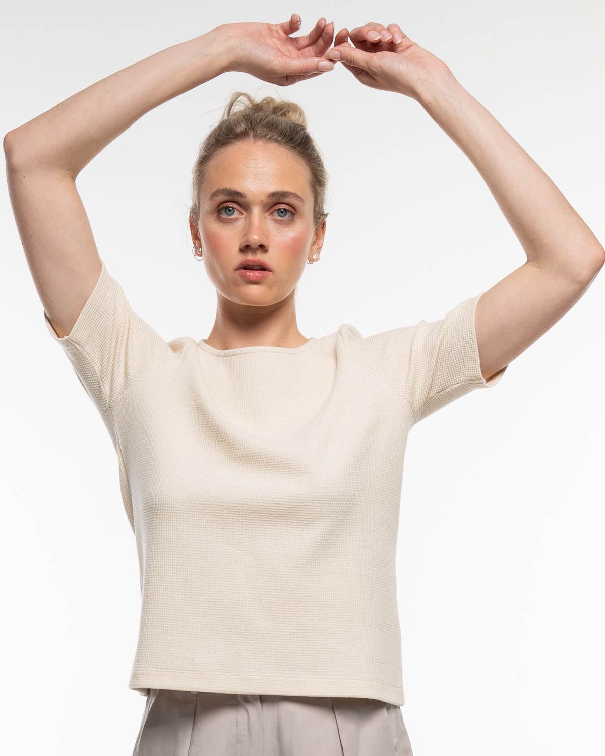 Glitzer-Shirt in Nature – Ansicht von hinten #farbe_nature.