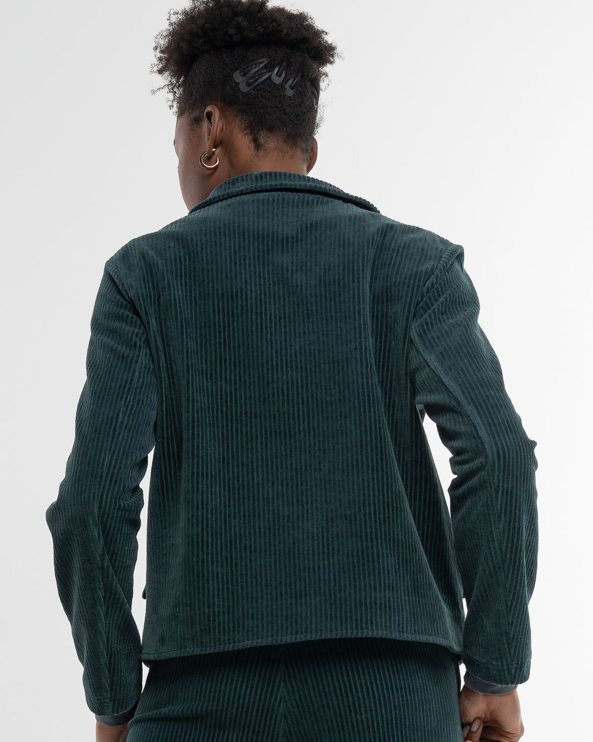 Cord Jacke in Dark Green – Produktbild #farbe_dark green