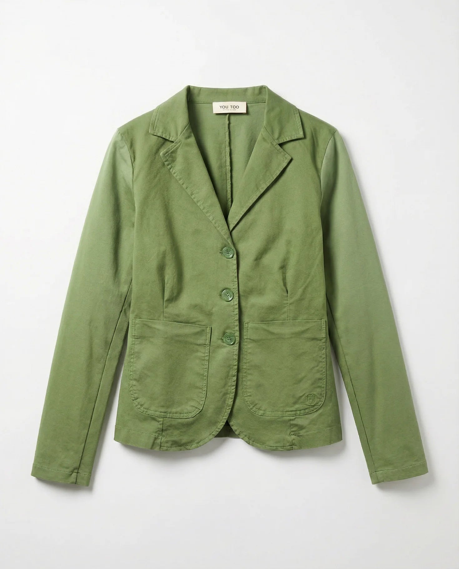 Blazer grün Frontansicht #farbe_pesto