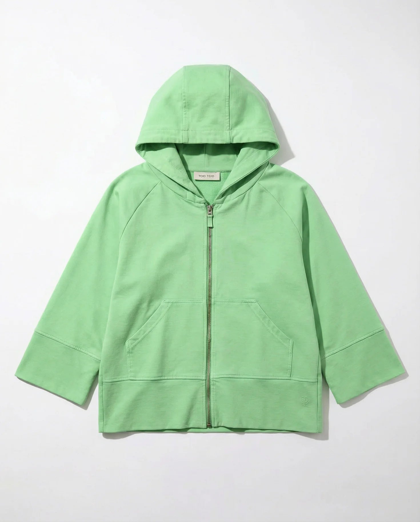 Produktbild Sweatjacke grün Frontansicht #farbe_fresh green