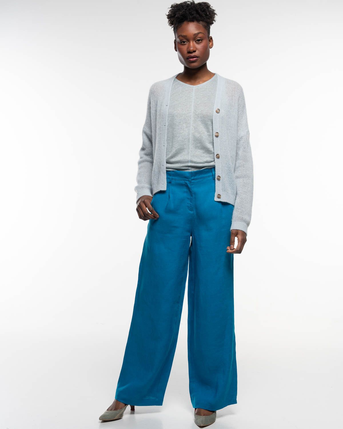 Marlene Hose Leinen in Orient Blue – Rückansicht #farbe_Orient Blue