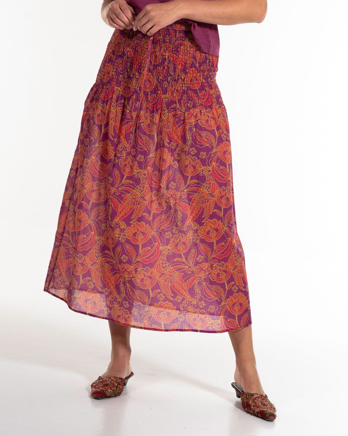 Phoenix Skirt Dress viola – Nahaufnahme myloook
