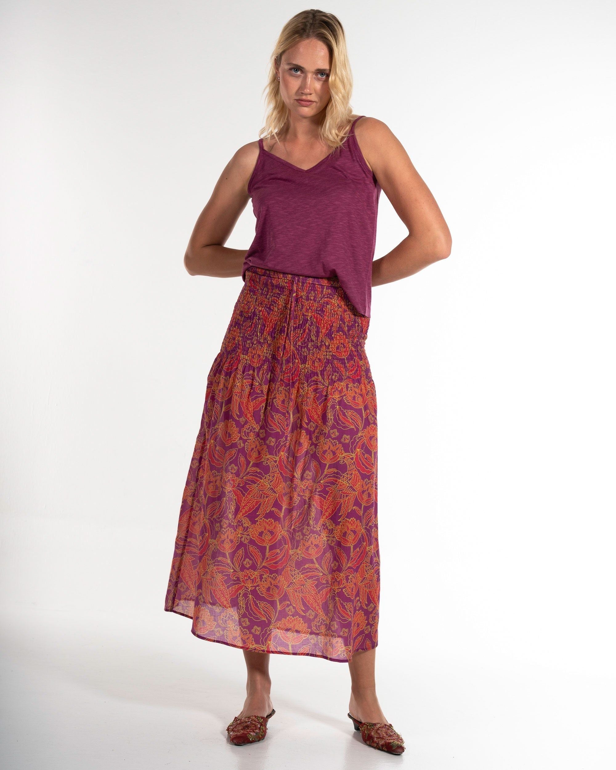 Phoenix Skirt Dress viola – Ansicht von hinten myloook