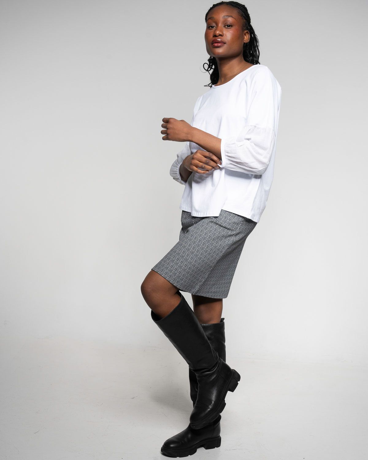 Blusenshirt in Weiß – Detailansicht #farbe_weiß