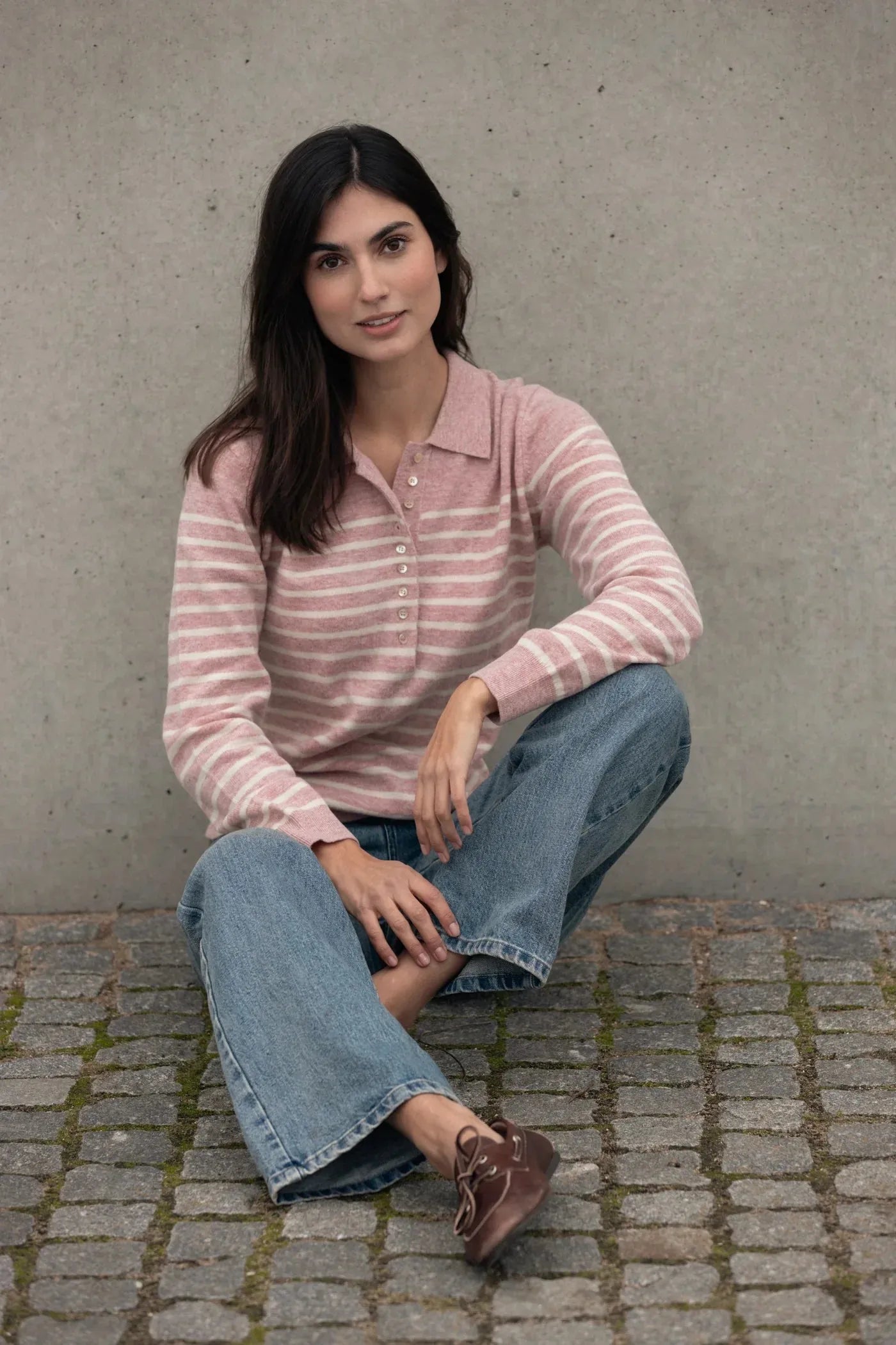 #farbe_rosa gestreift – Frontansicht