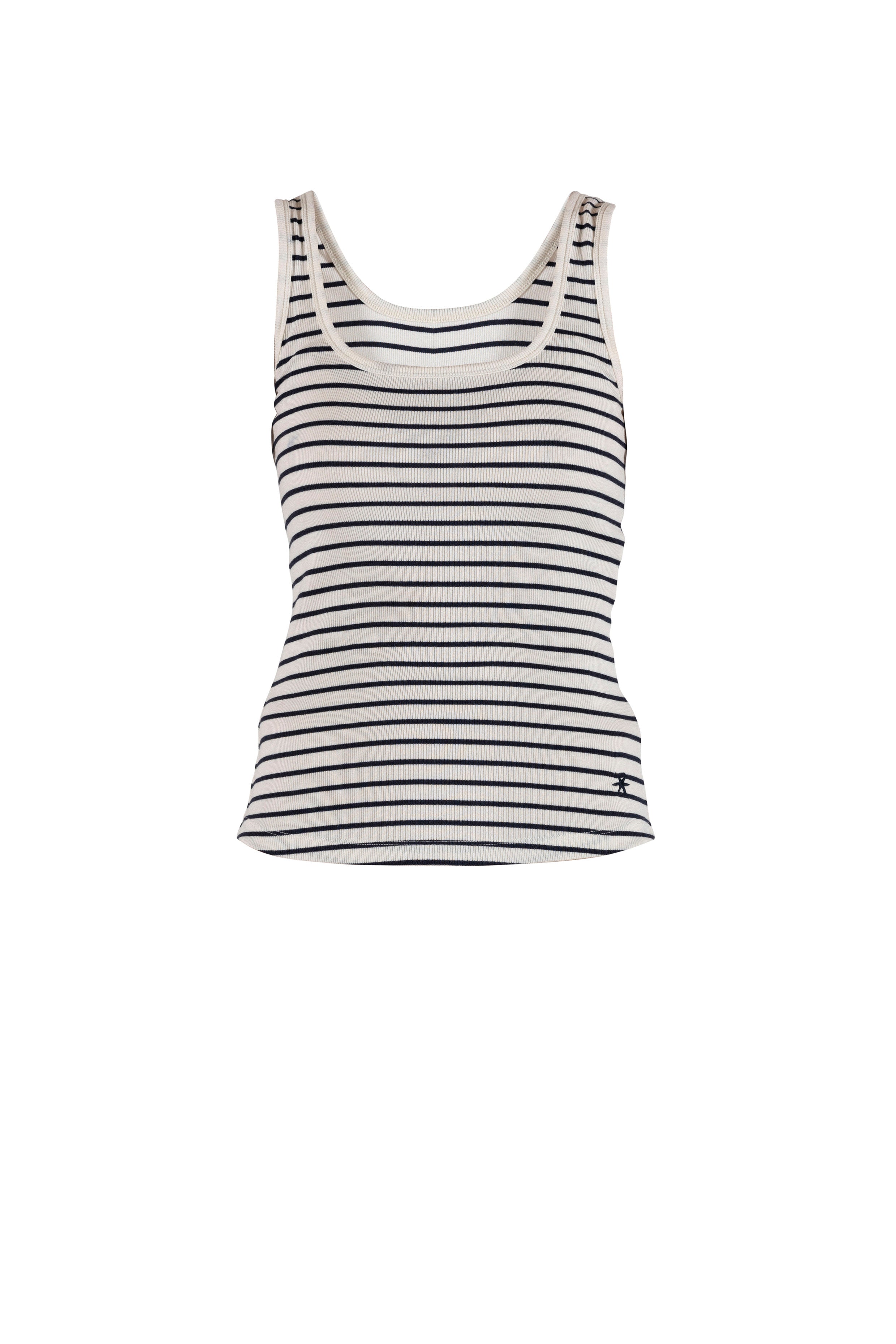 Gestreiftes Top Frontansicht #farbe_ecru/navy