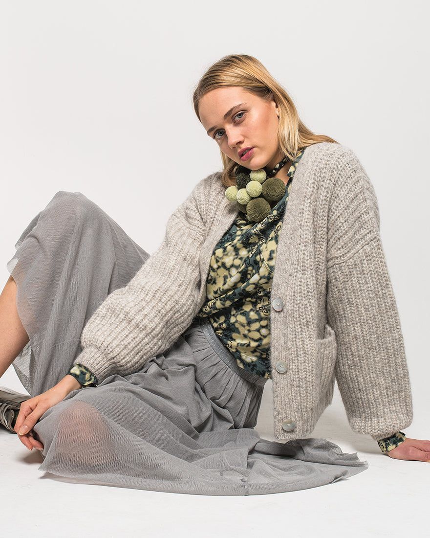 Grandpa Cardigan aus Strick