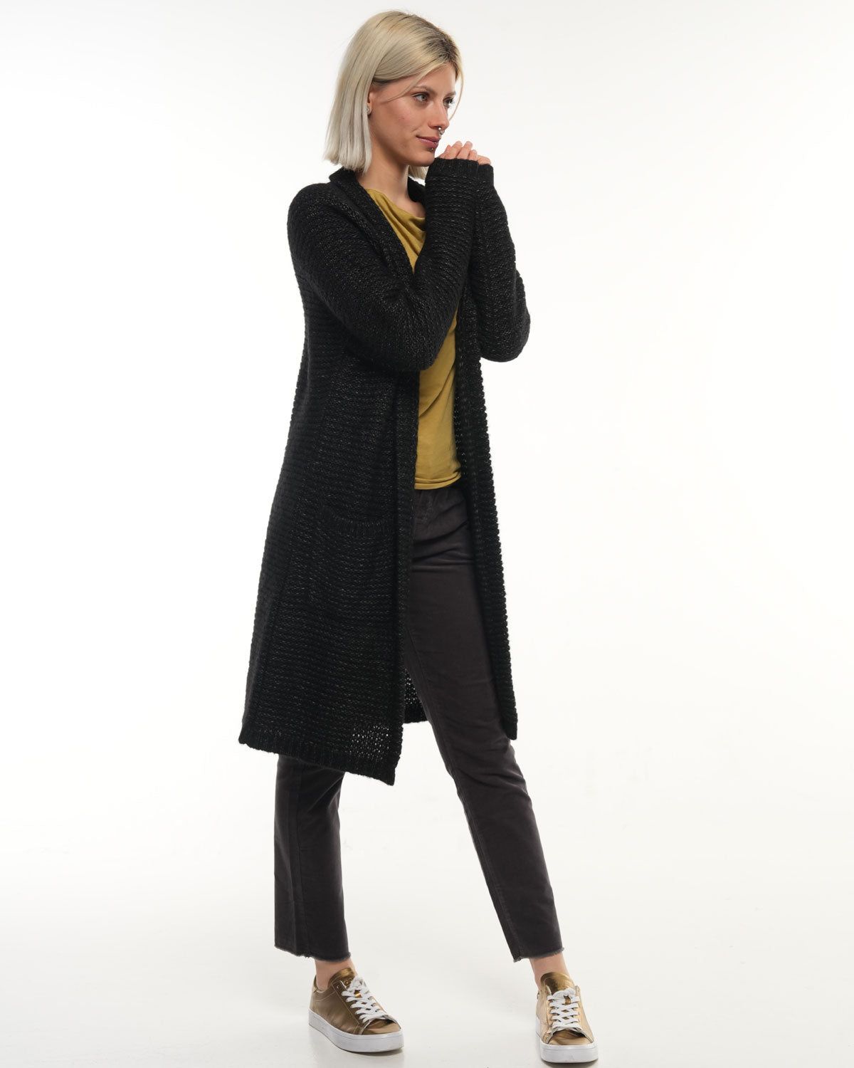 Light Raglan Coat in Anthrazit – Ansicht von vorne myloook #farbe_anthrazit
