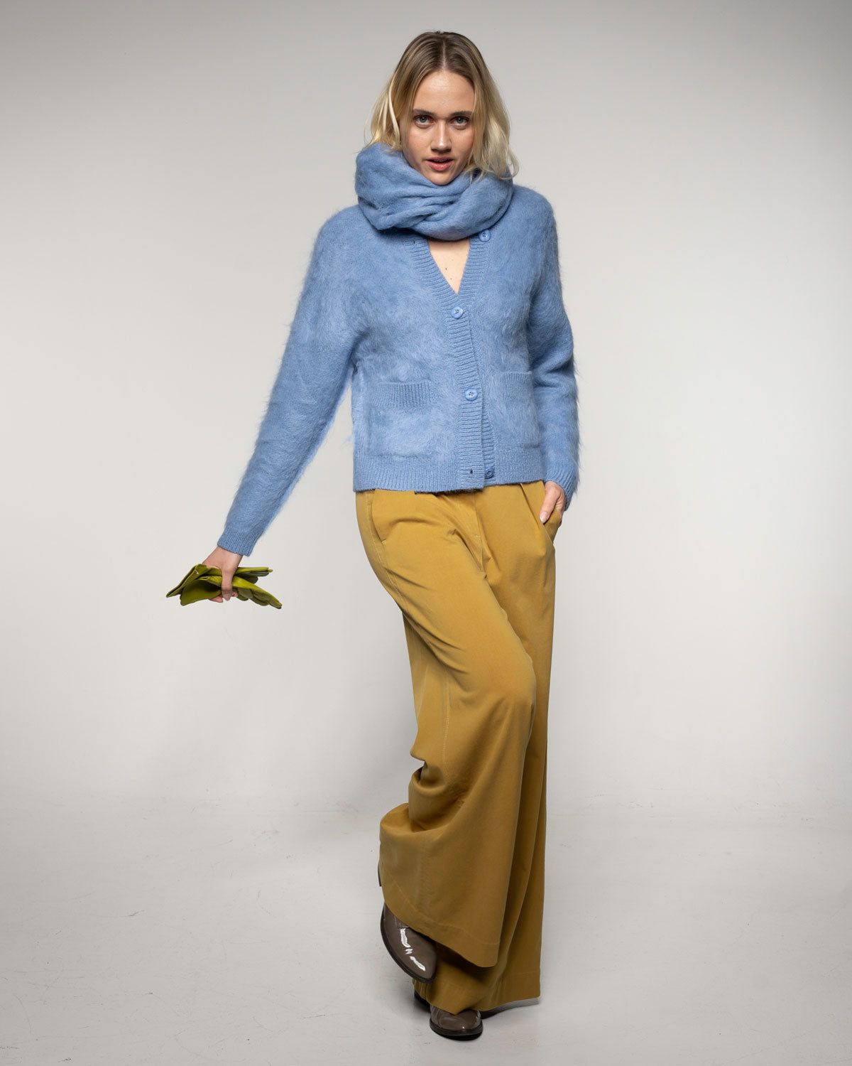 Brushed Jacket – Produktbild in Bleu #farbe_bleu
