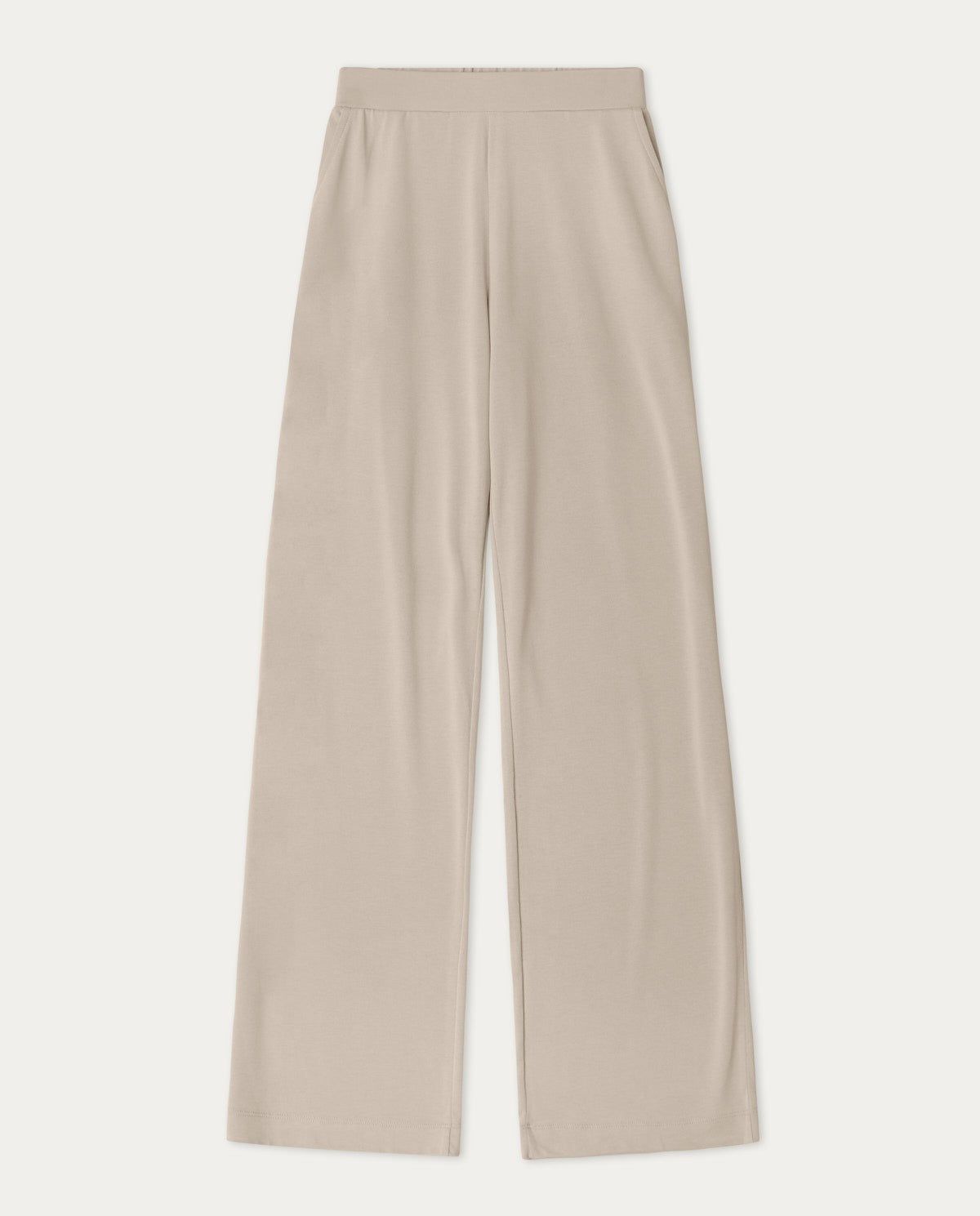 Hose fließend – Detailaufnahme in Beige myloook #farbe_beige