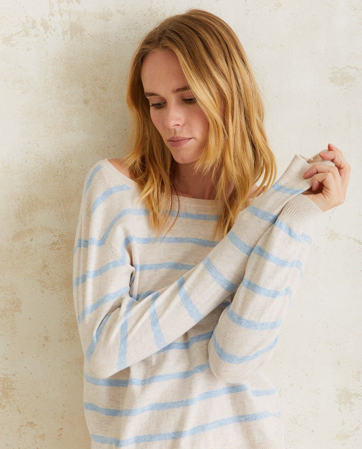 Sommer-Pullover aus Bio-Baumwolle in Ecru – Produktbild #farbe_ecru