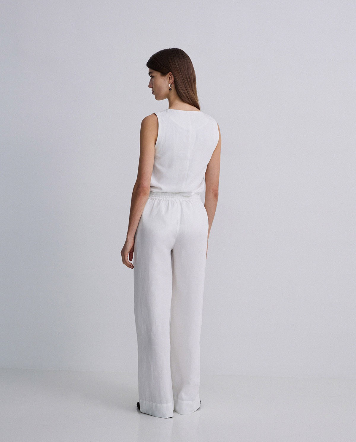 Hose aus Leinen-Tencel Mix