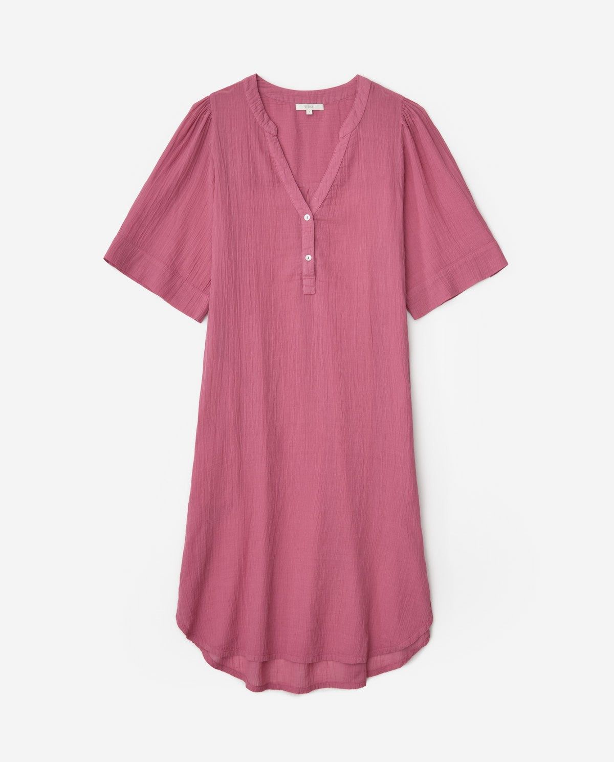 Kurzes Musselin-Kleid – Styling-Ansicht in Rosa #Farbe_Rosa