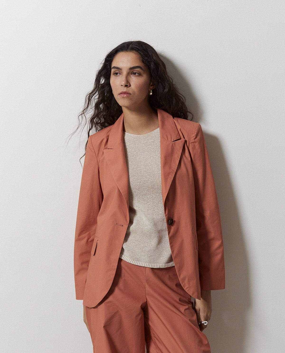 Sportlicher Blazer aus Popeline