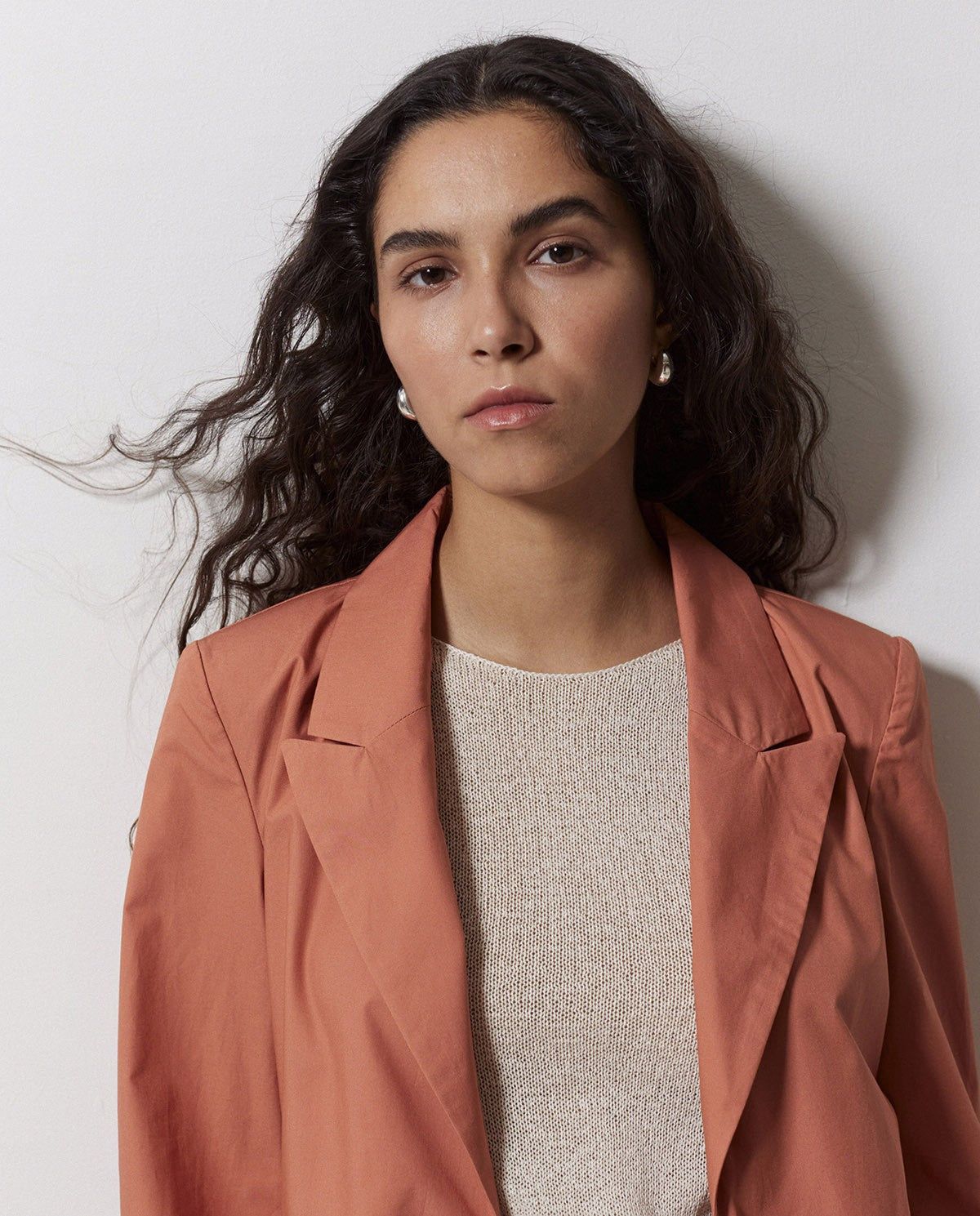 Sportlicher Blazer aus Popeline – Produktbild in Terracota #farbe_terracota