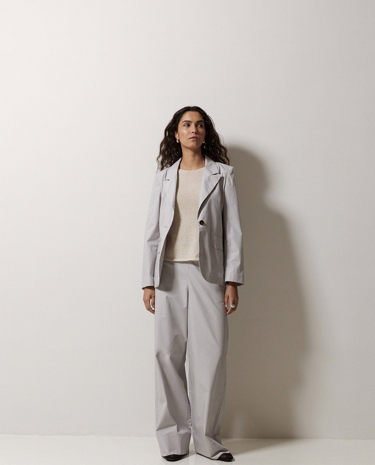 Sportlicher Blazer aus Popeline