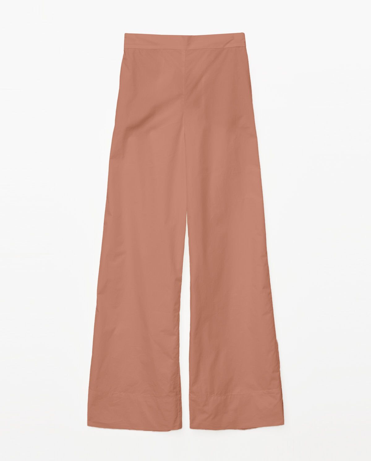 Popeline-Hose – Vorderansicht in Terracota #farbe_terracota