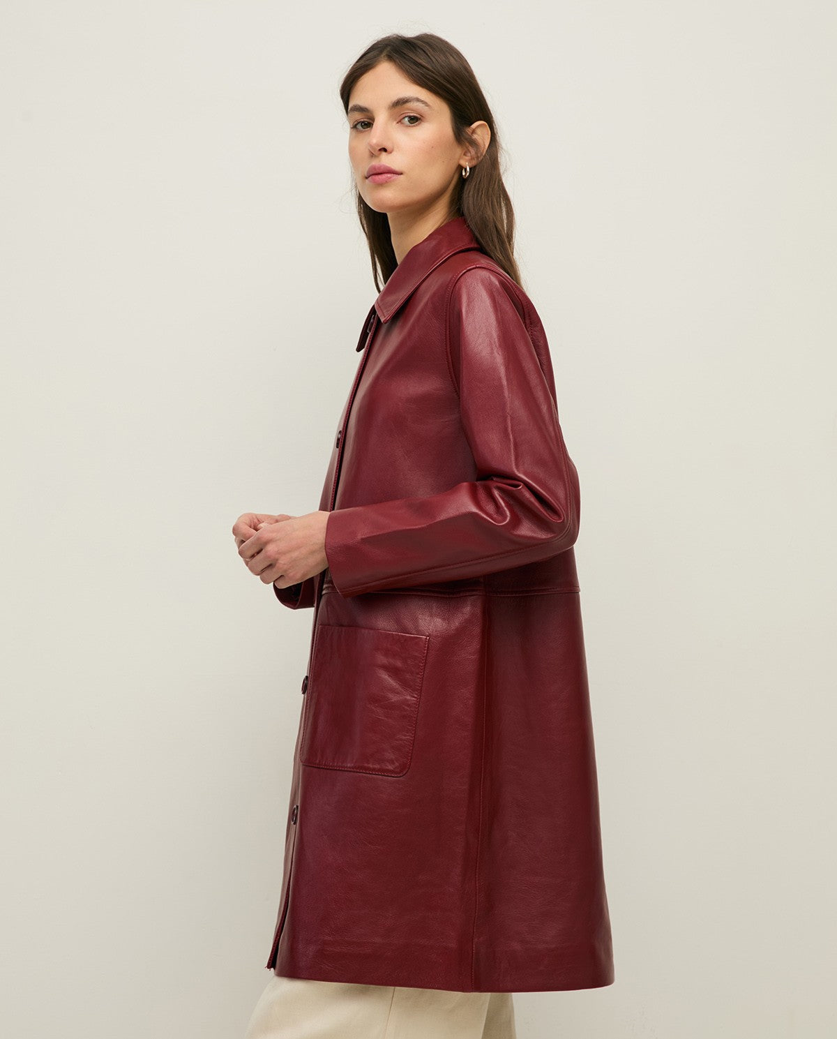 Lange Nappaleder Jacke