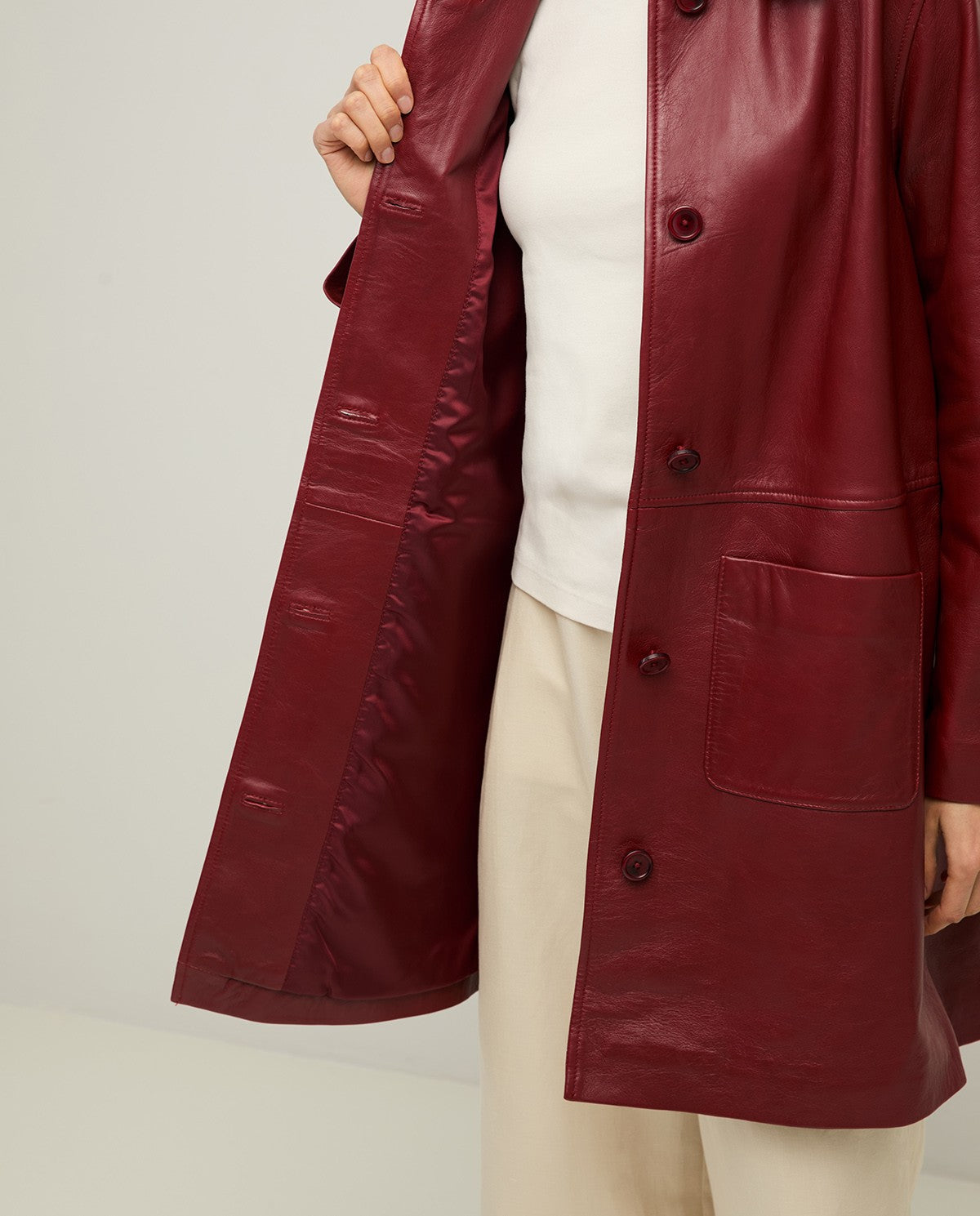 Lange Nappaleder Jacke