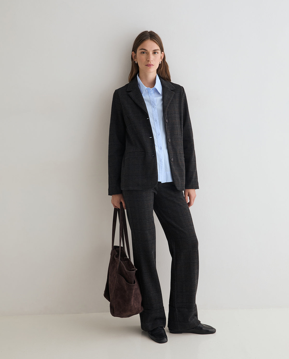 Jacquard Hose mit Karomuster