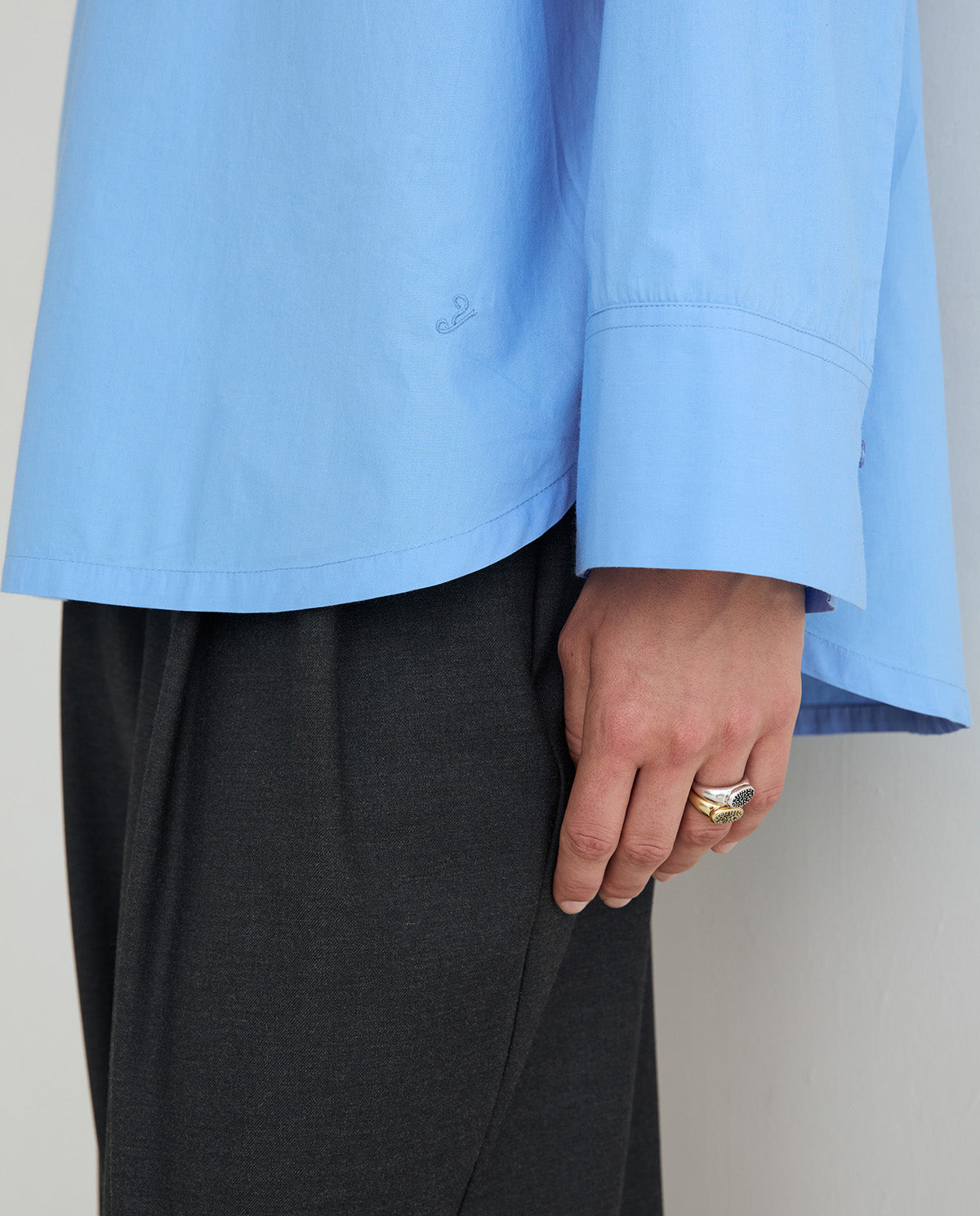 Oversize Popeline Hemdbluse aus Bio Baumwolle