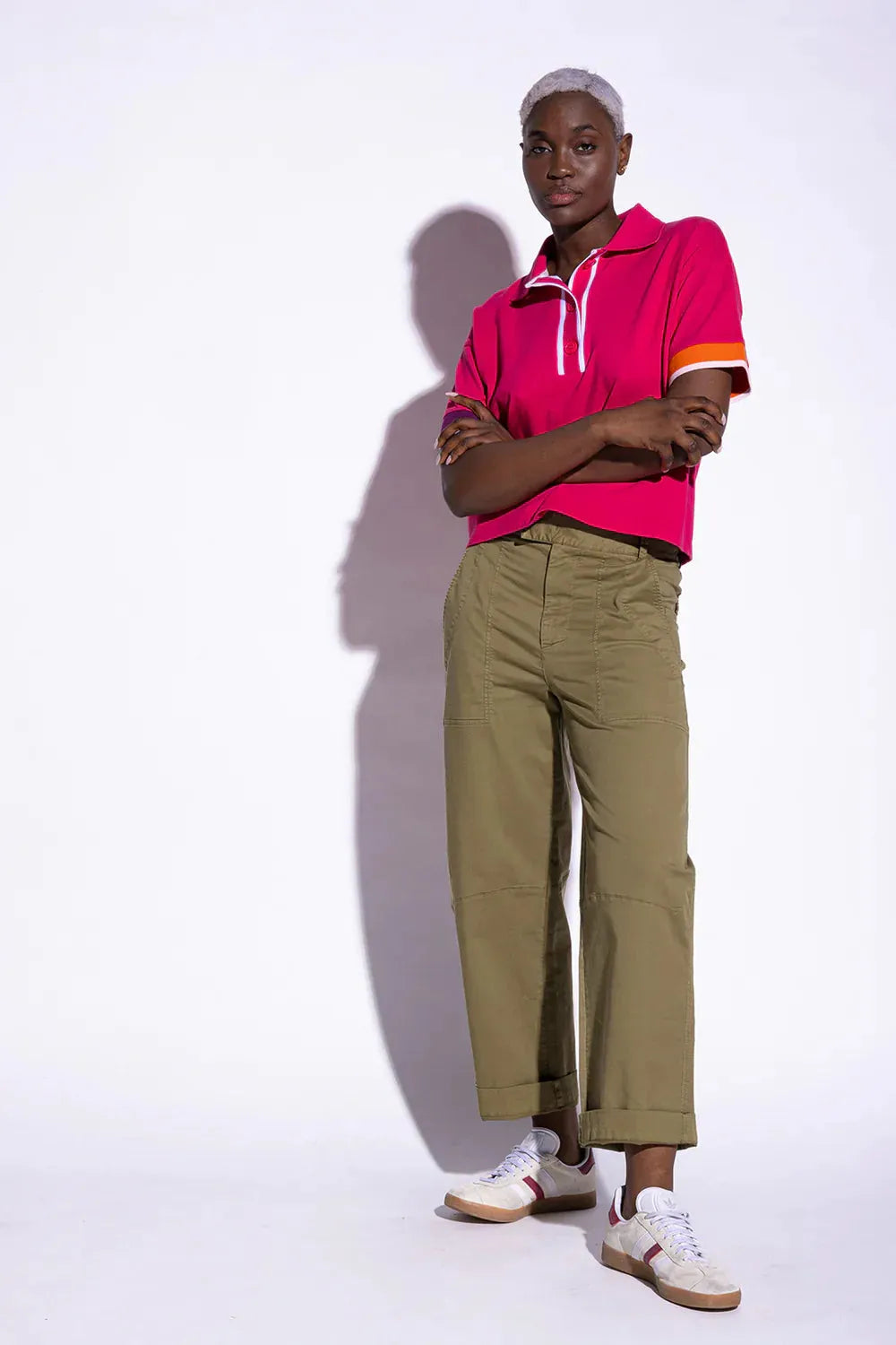 MILO PANT faire Hose in Olive – Frontansicht myloook #farbe_olive
