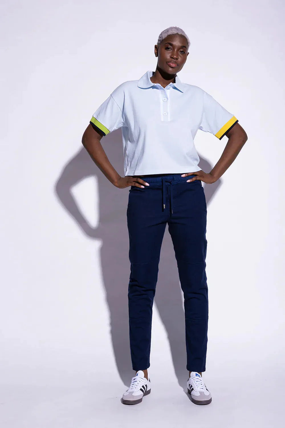 You Two Pant - regular soft washed in Navy – Ansicht von hinten myloook #farbe_navy