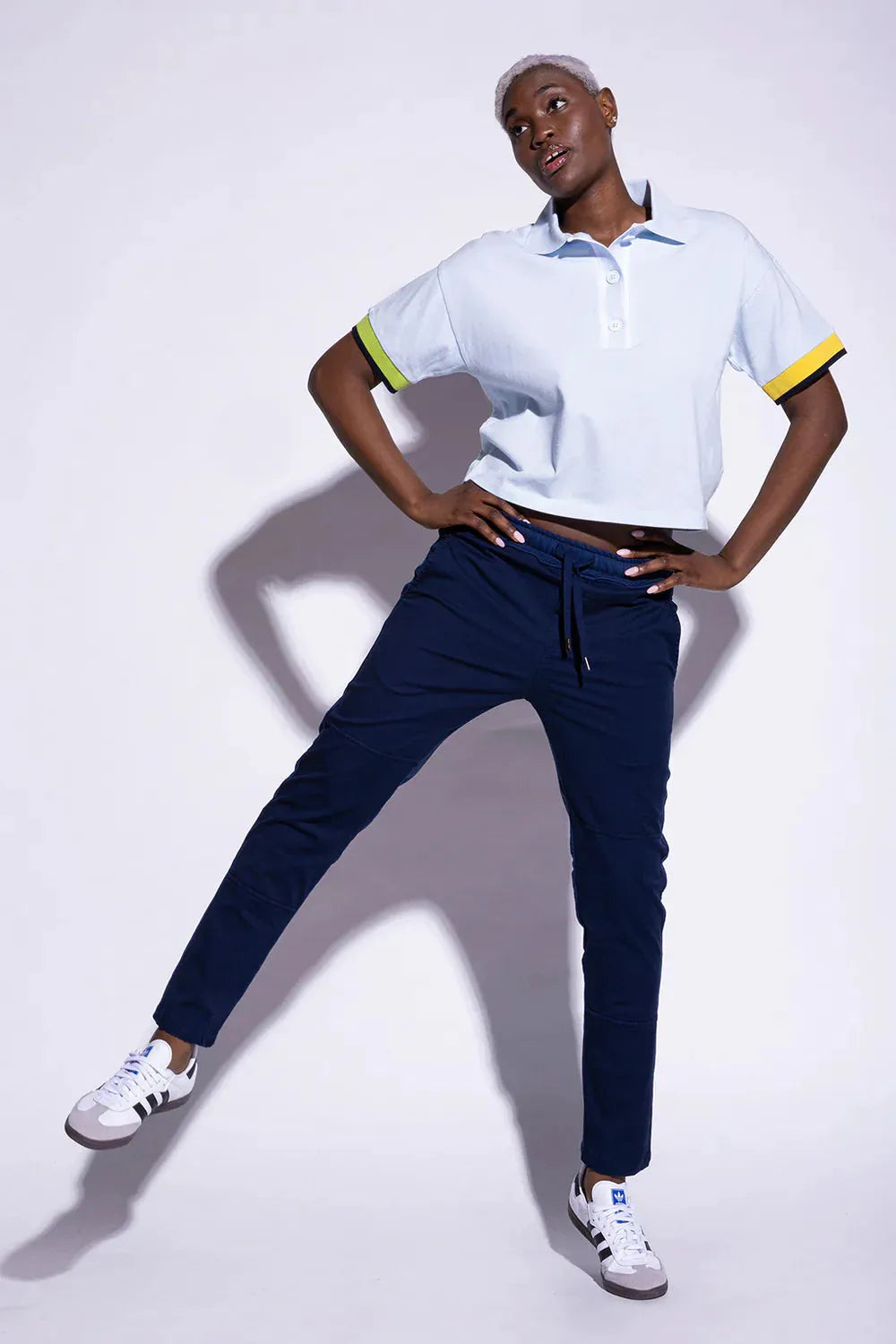 You Two Pant - regular soft washed – Seitenansicht in Navy #farbe_navy