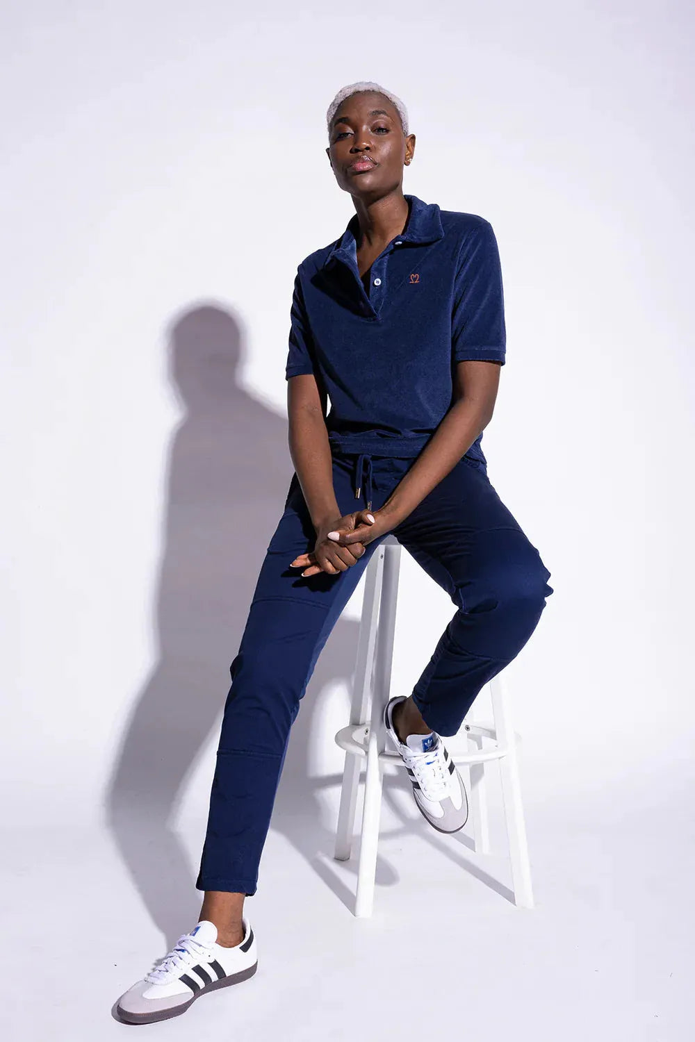 You Two Pant - regular soft washed in Navy – Detailaufnahme #farbe_navy