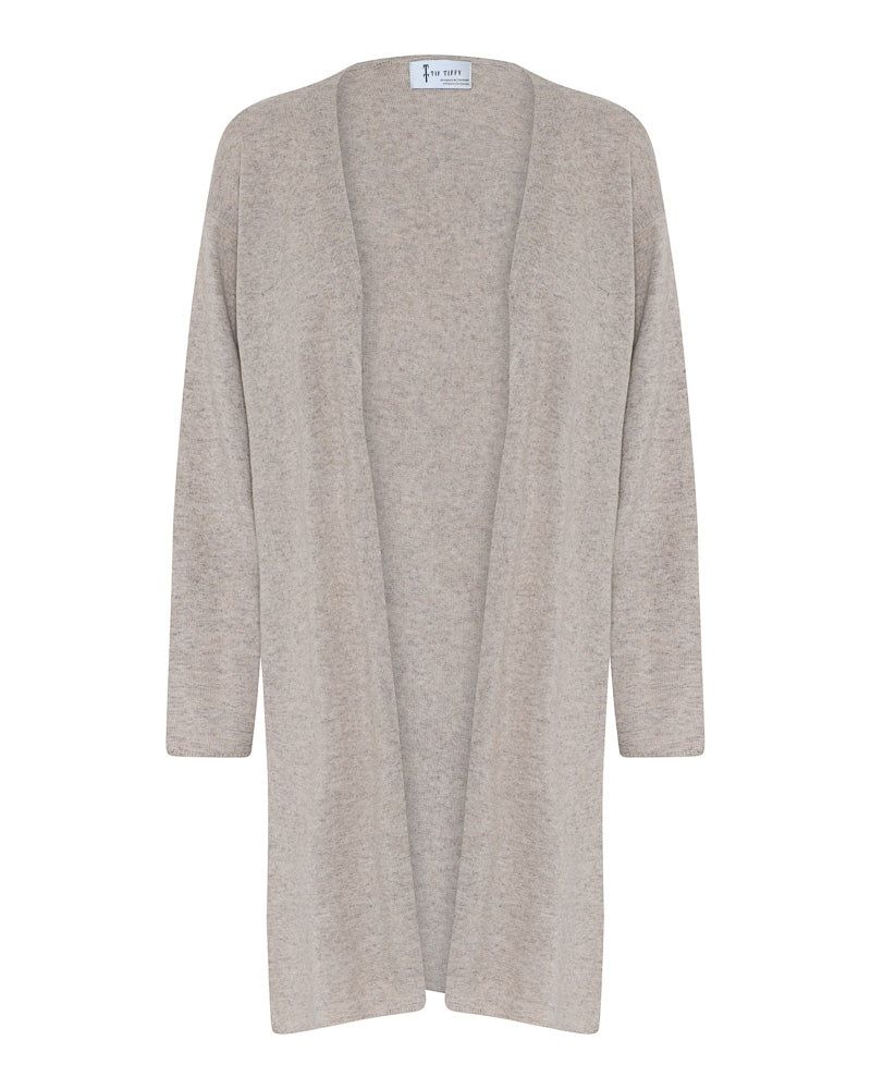 BEOLATT LONG CARDIGAN in Natur – Ansicht von vorne #farbe_natur