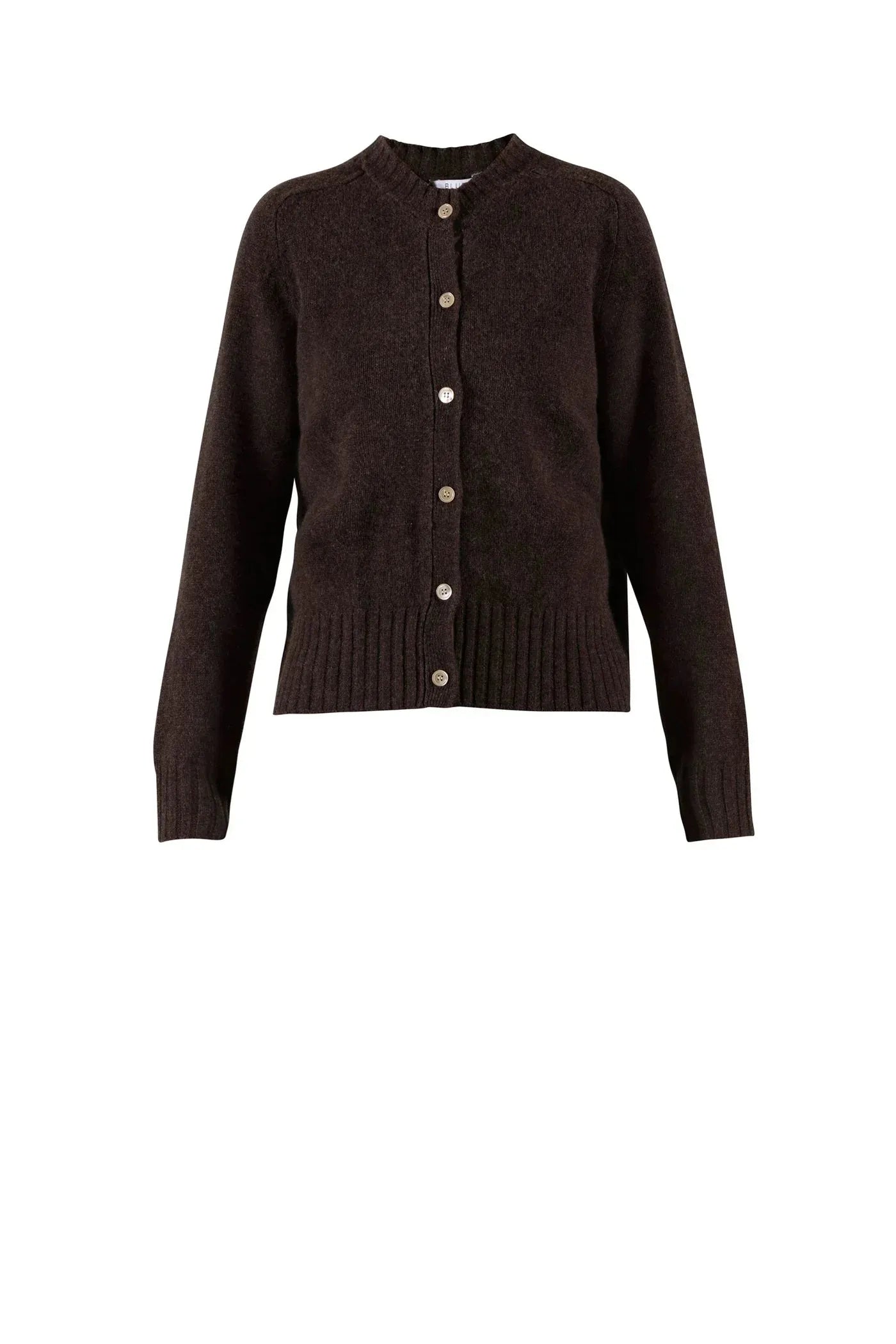 Feinstrick Cardigan in Dunkelbraun – Rückseite #farbe_Dunkelbraun