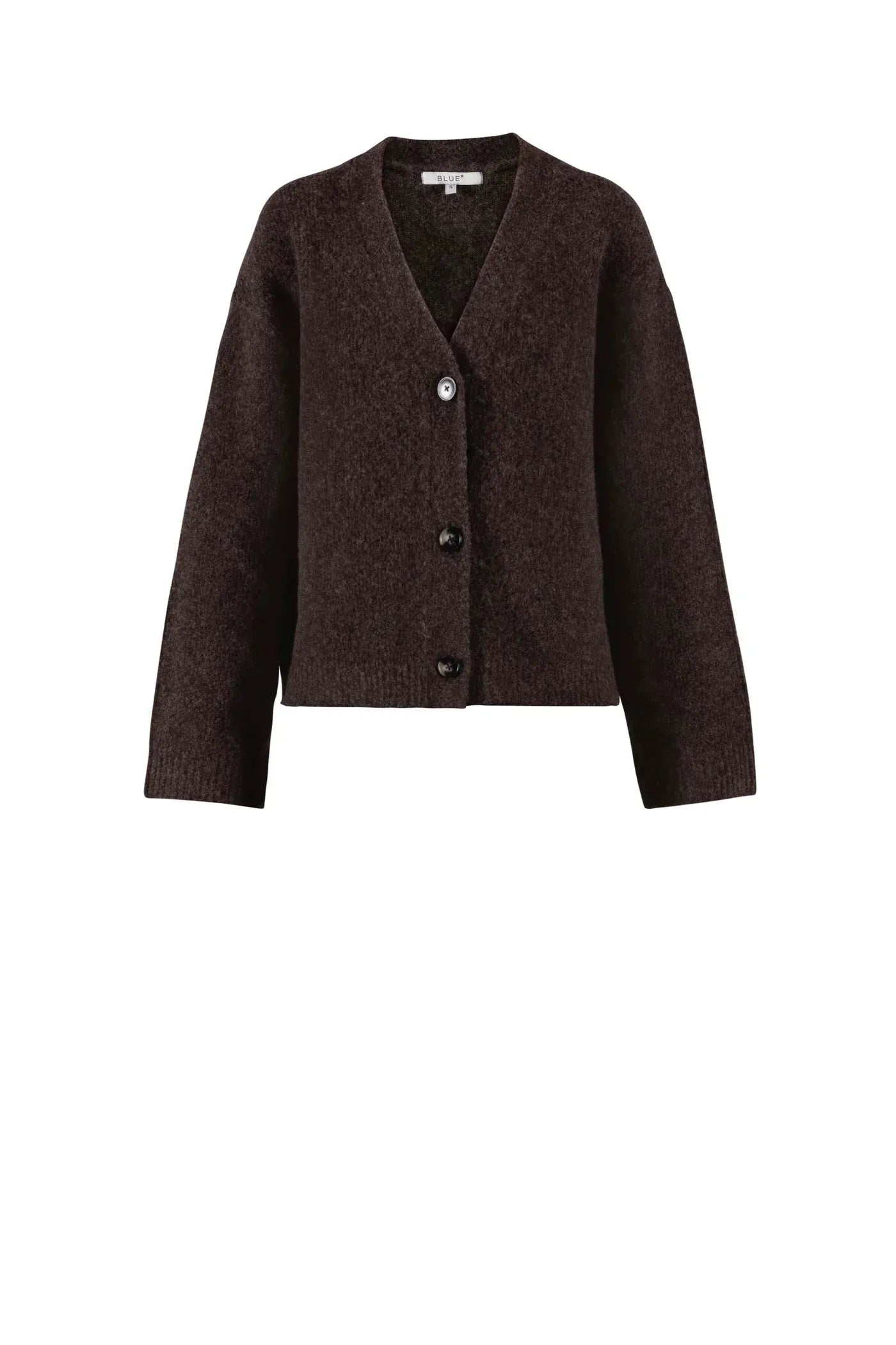 Kuscheliger Cardigan aus Alpaka-Mix in Chocolate – Produktbild myloook #farbe_Chocolate