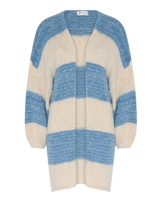 Strickjacke Gerly TT – Vorderansicht in Gestreift #farbe_gestreift