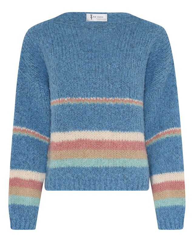Pullover Galaya TT blau gestreift
