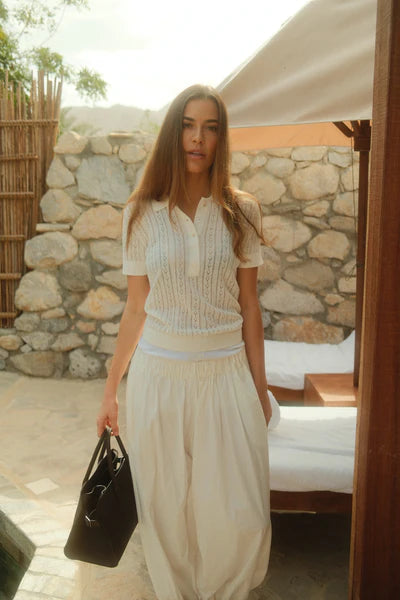 Lina linen Polo Tee | myloook Fair Fashion