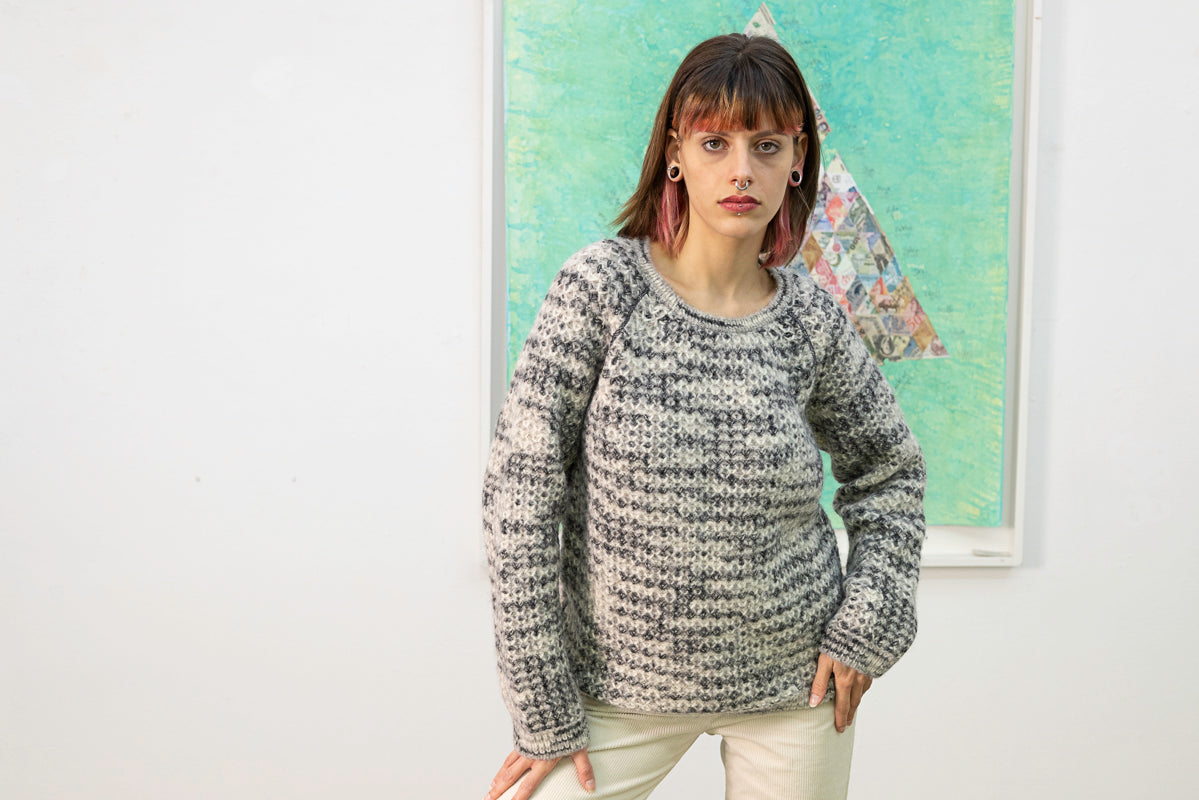 Raglan Pullover aus Alpaka und Baumwolle
