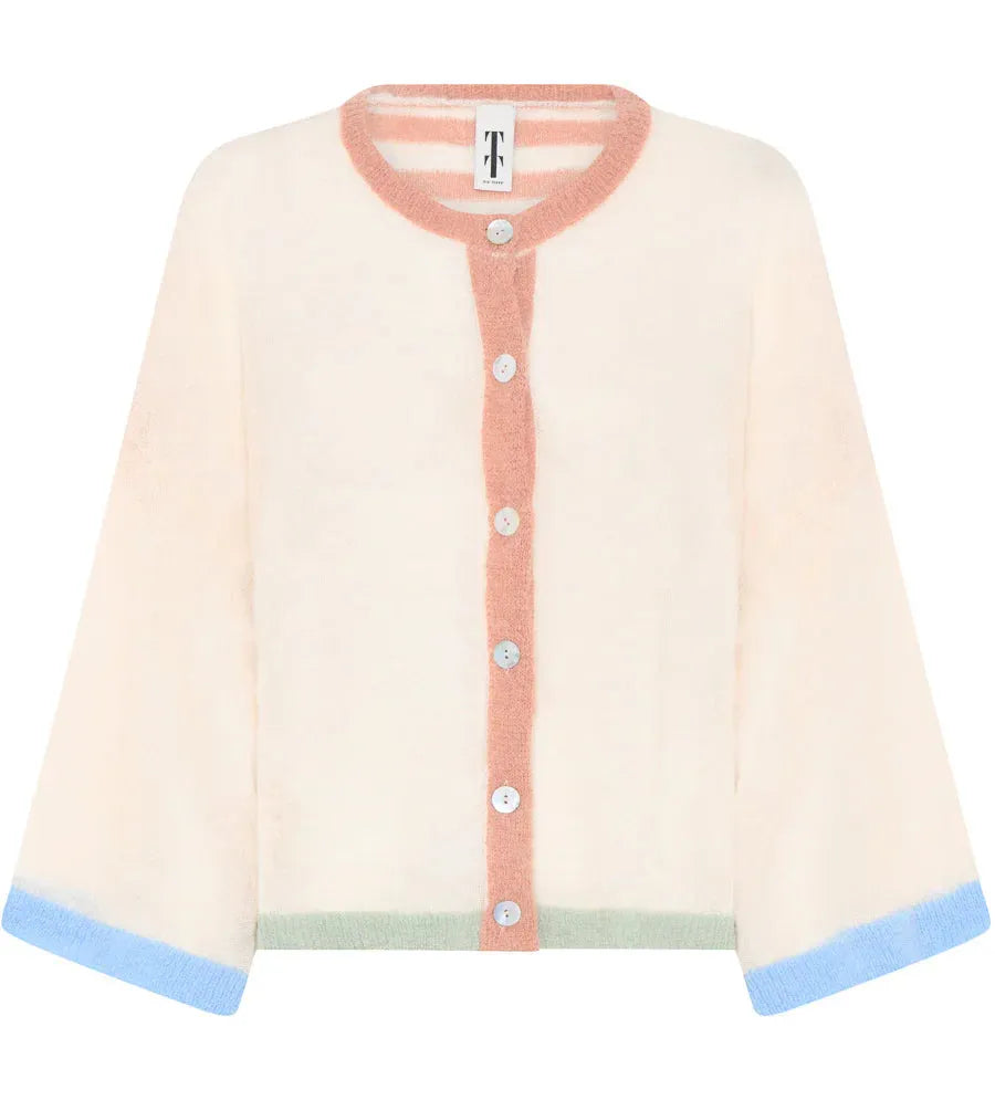 KarisTT V-Neck Cardigan in Creme – Detailansicht #farbe_creme