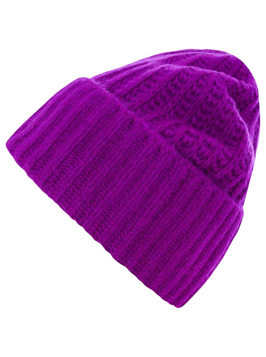 Beanie gerippt reines Kaschmir