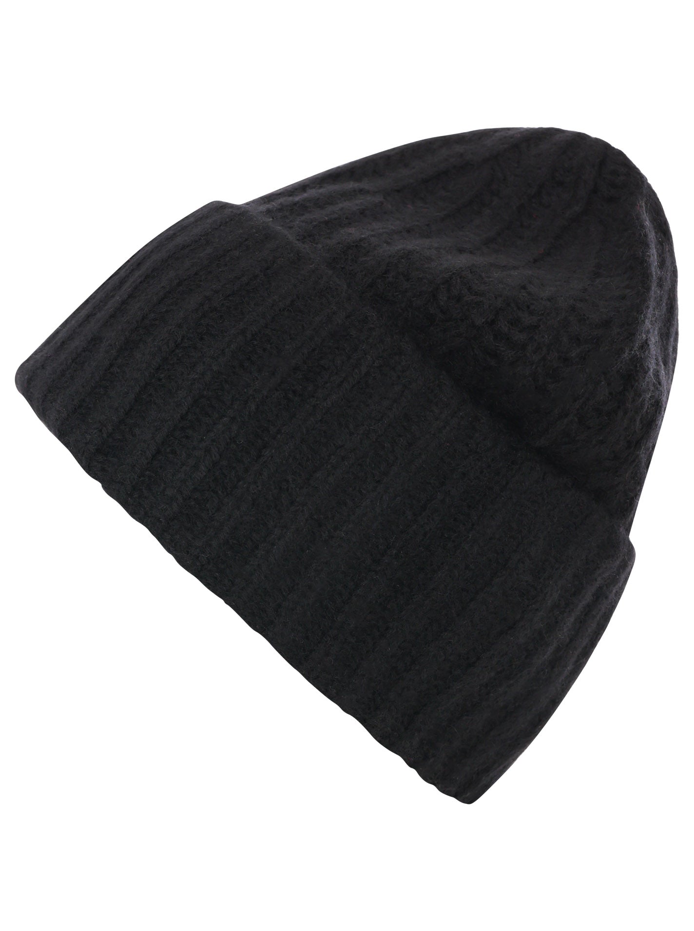 Beanie gerippt reines Kaschmir