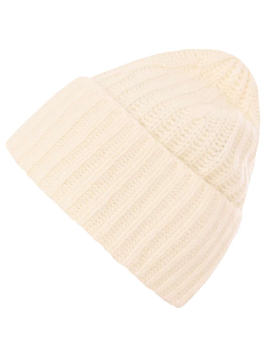 Beanie gerippt reines Kaschmir
