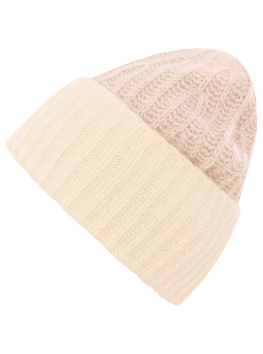 Beanie gerippt reines Kaschmir