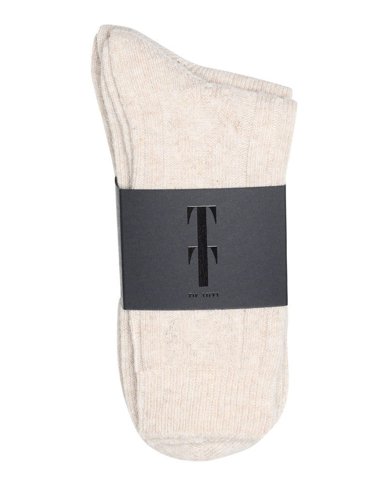 WoolTT Socks short in Brownrice – Frontansicht #farbe_brownrice