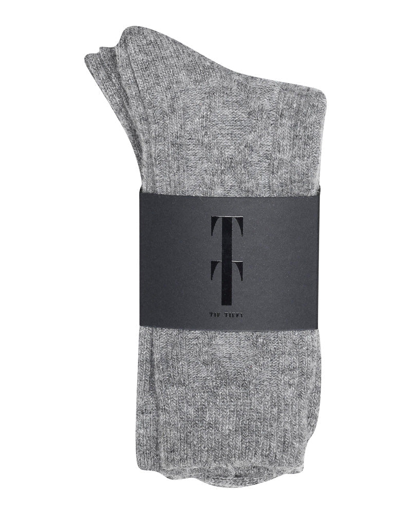 WoolTT Socks short – Rückansicht in Greymel #farbe_greymel.