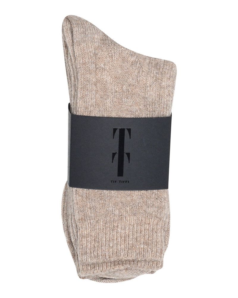 WoolTT Socks short in Pinebark – Detailansicht Verarbeitung myloook #farbe_pinebark