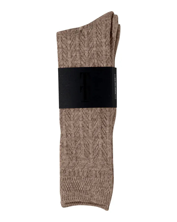 WoolTT Socks long in Mudpack – Seitenansicht myloook #farbe_mudpack