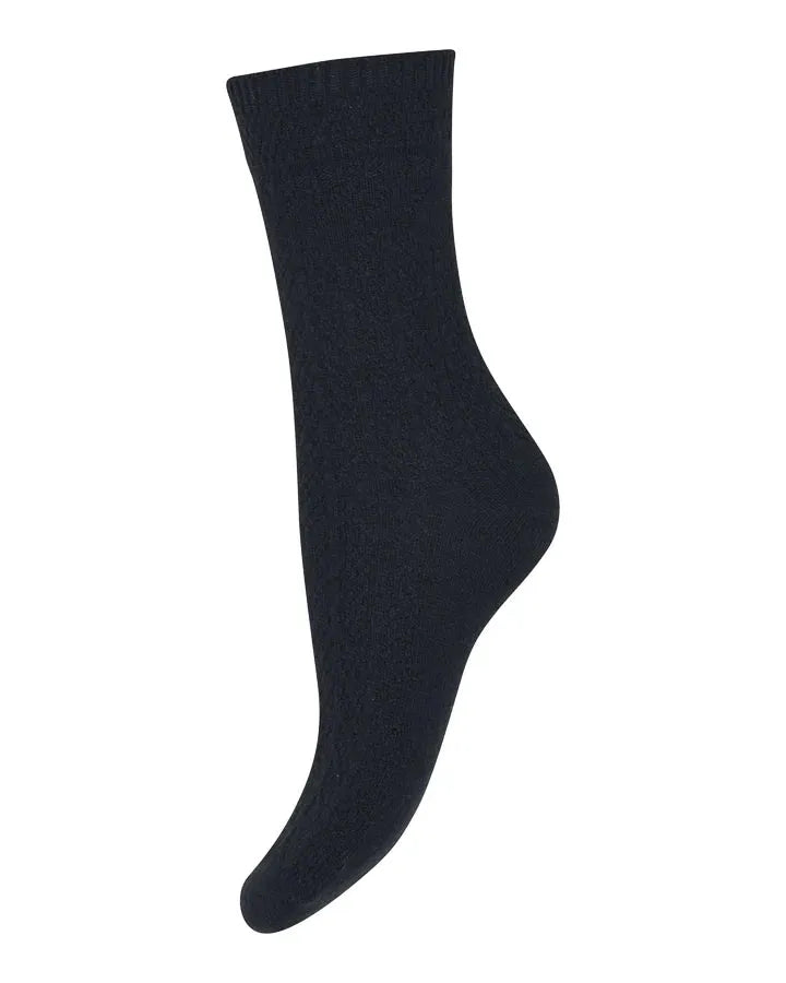 WoolTT Socks short in Black – Halbnahaufnahme myloook #farbe_black