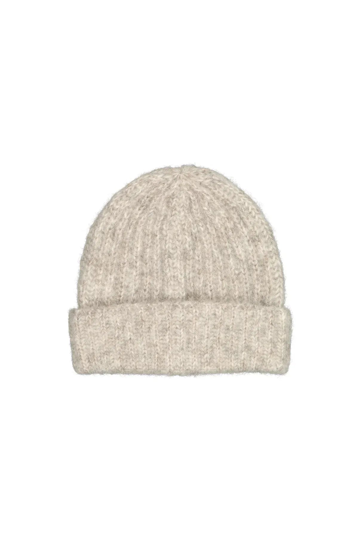 ILONA - BEANIE in Weiß/grau – Produktbild #farbe_Weiß/Grau