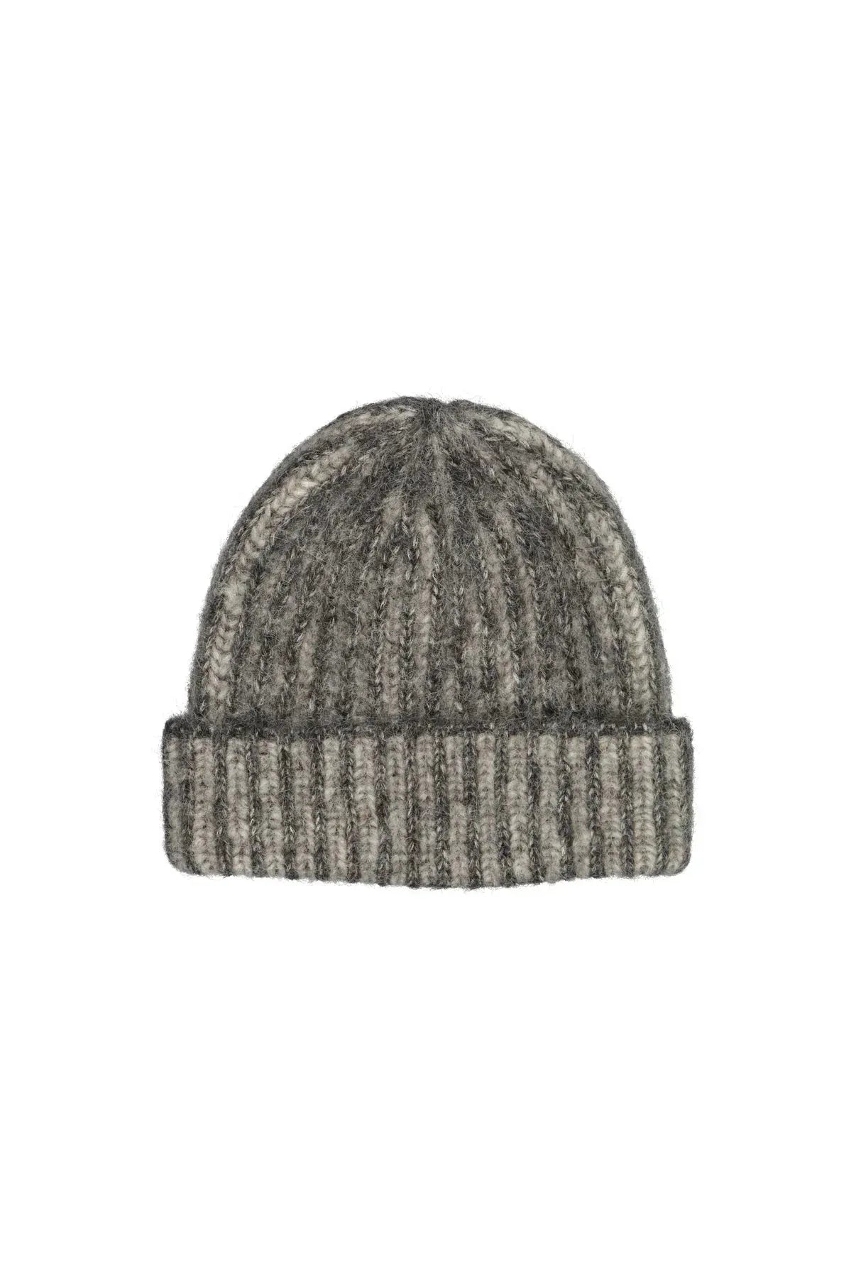 ILONA - BEANIE in Grau/anthrazit – Ansicht von hinten myloook #farbe_Grau/Anthrazit