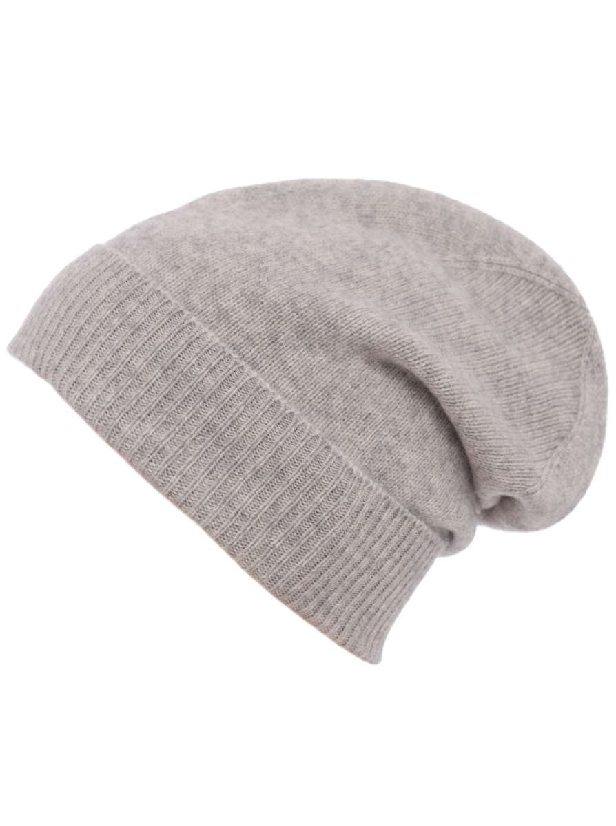 Beanie mit Umschlag reines Kaschmir